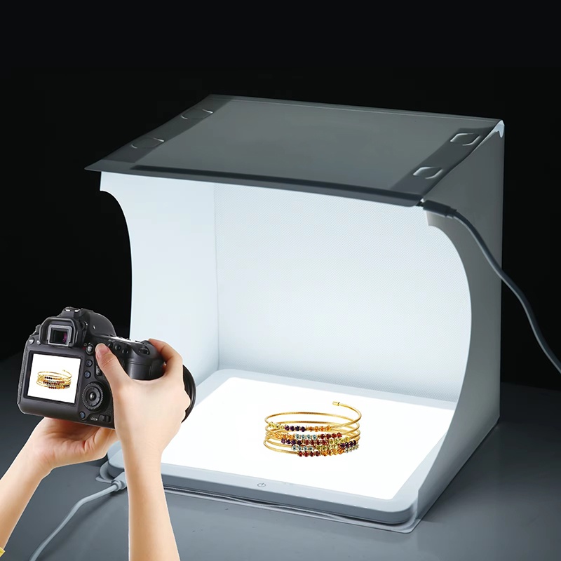 Photography Lighting Handheld - 20cm Portable Photobox Photography Folding LED