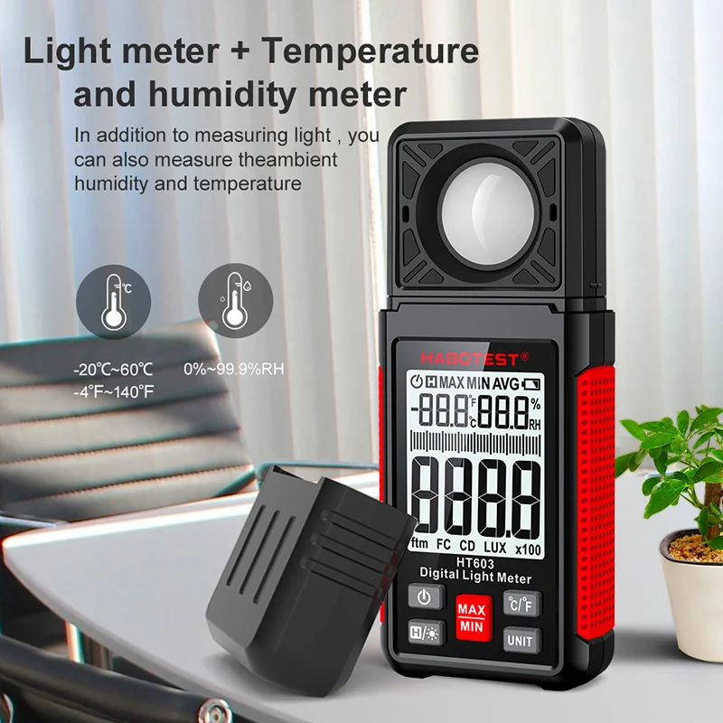 HT603 Digital Lux Meter 0~200, - Photography Lighting Meter 评论和价格