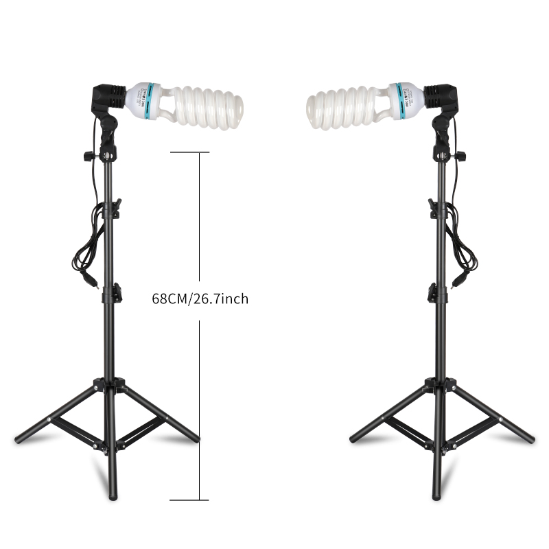 2 Piece 135W 5500K  Photograph - Photography Lighting Kit Portable 评论和价格
